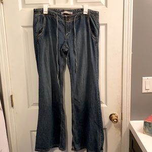 Size 14 Light Weight Jeans with Flared Leg